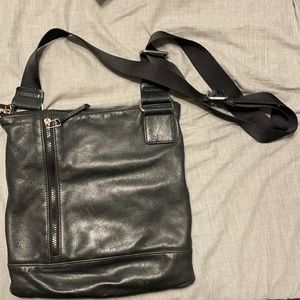 Margot genuine leather black crossbody purse